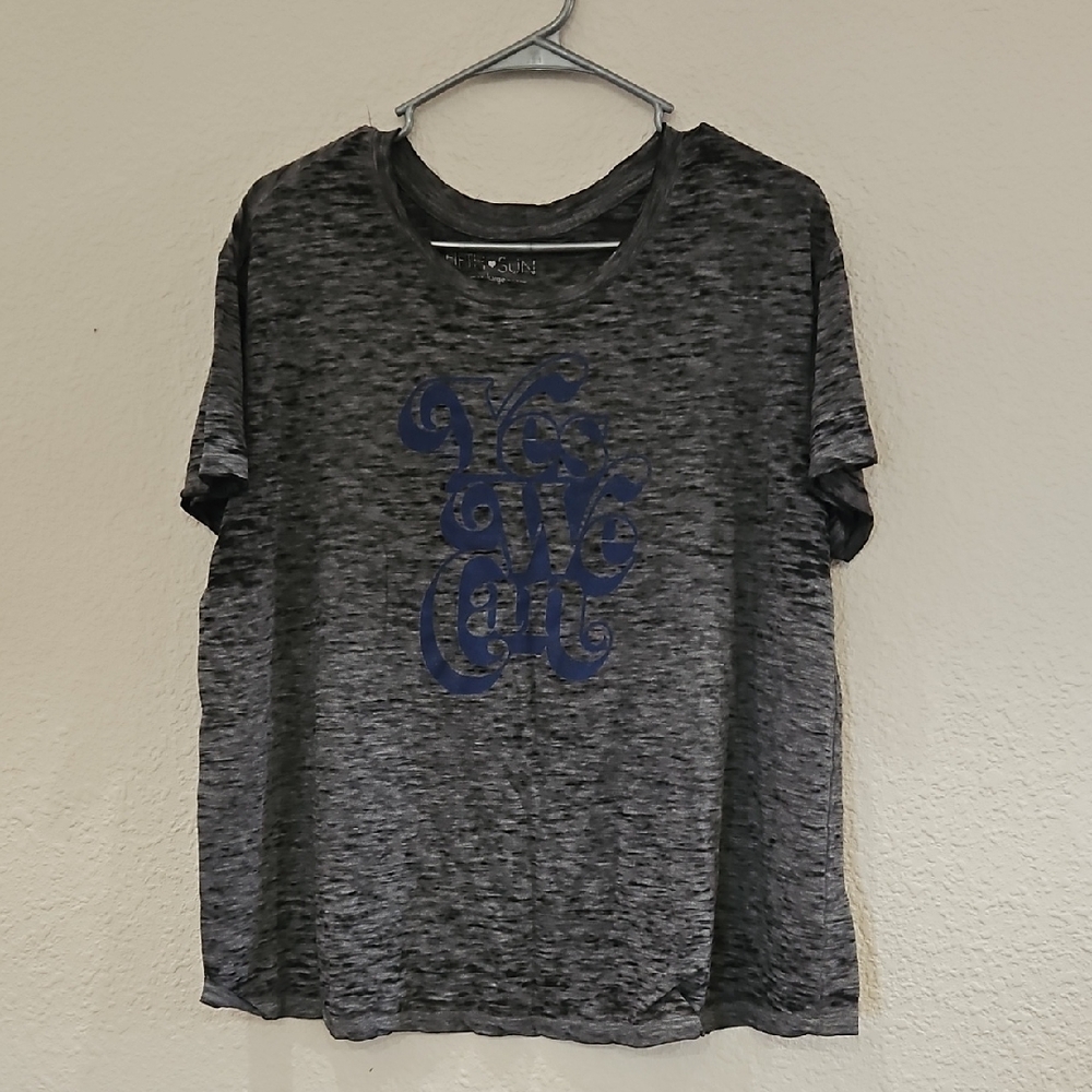 Fifth Sun Heather Gray and Blue Tee
